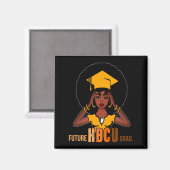 将来のHBCU卒業生 歴史 ブラックカレッジ 女子学生 女性 マグネット (正面/裏面)