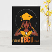 将来のHBCU卒業生 歴史 黒人大学女子 女性 カード (黄色い花)