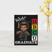 将来のHBCU大学卒業生 黒人歴史 黒人 カード (黄色い花)