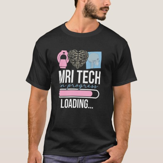 将来のMRI技術者 進行中の未来のMRI技術者 Tシャツ (正面)