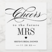 将来のMRSブライダルシャワーへの応援 ワインラベル (シングルラベル)