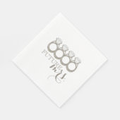 将来のMRS新婦toビーダイヤモンド婚約リングや輪 スタンダードランチョンナプキン (角)