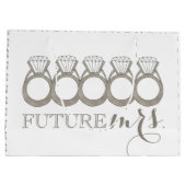 将来のMRS新婦toビーダイヤモンド婚約リングや輪 ラージペーパーバッグ (裏面)
