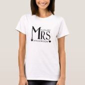 将来のMrs.婚約ハートウェディングエンゲージメント Tシャツ (正面)