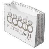 将来のMrs. 花嫁になるためのダイヤモンドの婚約指輪 ラージペーパーバッグ (裏面アングル)