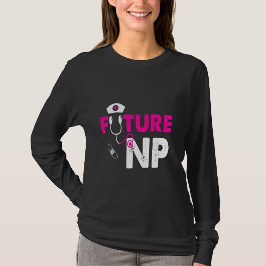 将来のNpおもしろい看護学生 Tシャツ (正面)
