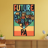 将来のPA学生おもしろい医師アシスタントギフト キャンバスプリント (インサイチュ (リビング))