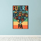 将来のPA学生おもしろい医師アシスタントギフト キャンバスプリント (インサイチュ (ウッドフロア))