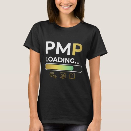 将来のPMP認定候補 女性 Tシャツ (正面)