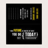 将来は、今日の活動によって生み出される引用文 名刺 (外部フラット)