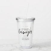 将来エレガントの弁護士パーソナライズされた アクリルタンブラー (裏面)