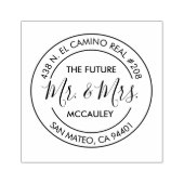 将来エレガントのMRとミセスのアドレス結婚リターン ラバースタンプ (インプリント)