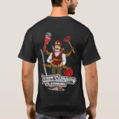 将来クール的なスチームパンクの配管工を着たシャツ Tシャツ (裏面)