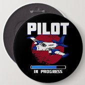 将来パイロット引用文計画の進行中パイロット 缶バッジ (正面&裏面)