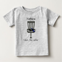 将来パーソナライズされたのディスクゴルファーベビー ベビーTシャツ