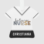 将来パーソナライズされたのナース |看護学生のプレゼント オーナメント (裏面)