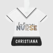 将来パーソナライズされたのナース |看護学生のプレゼント オーナメント (正面)