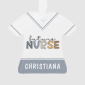 将来パーソナライズされたのナース |看護学生のプレゼント オーナメント (正面)