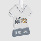 将来パーソナライズされたのナース |看護学生のプレゼント オーナメント (正面)