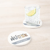 将来パーソナライズされたのナース |看護学生のプレゼント コースター (側面)