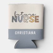 将来パーソナライズされたのナース |看護学生のプレゼント 缶クーラー (正面)