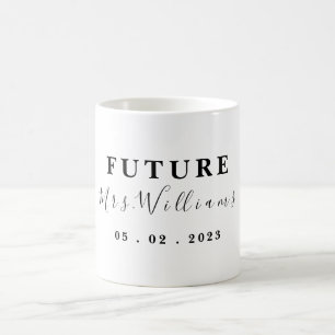 将来パーソナライズされたのミセス結婚の花嫁への贈り物 コーヒーマグカップ