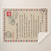 将来パーソナライズされたの妻への手紙 シェルパブランケット (正面(横))