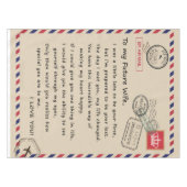 将来パーソナライズされたの妻への手紙 テーブルクロス (正面(横))