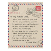 将来パーソナライズされたの妻への手紙 テーブルクロス (正面)