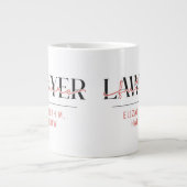 将来パーソナライズされたの弁護士名 ジャンボコーヒーマグカップ (正面)