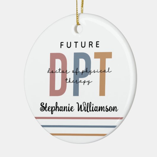 将来パーソナライズされたのDPTフィジカルセラピー医 セラミックオーナメント (左)