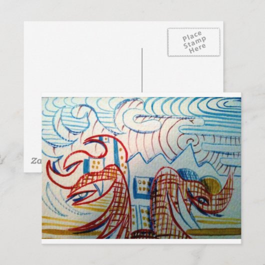 将来初期の ポストカード (正面/裏面)