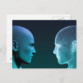 将来競争する人間と機械 ポストカード (正面/裏面)