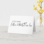 将来結婚の義父と義母のカード カード (黄色い花)