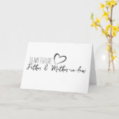 将来結婚の義父と義母のカード カード (黄色い花)