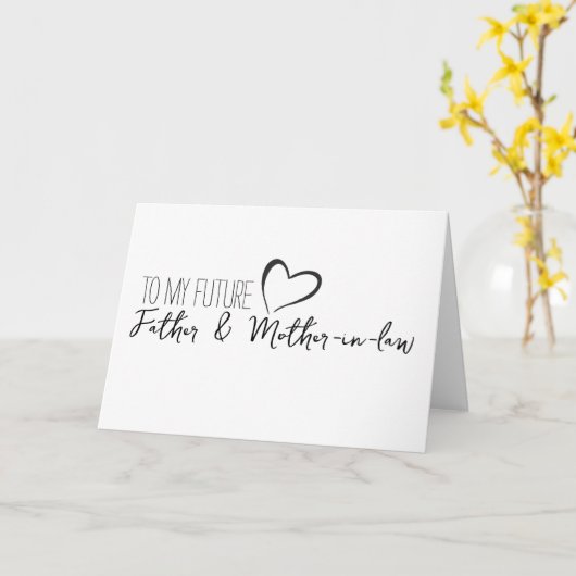 将来結婚の義父と義母のカード カード (黄色い花)