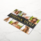 将来輝くのフォイル卒業サンキューカード 箔招待状 (回転した状態)