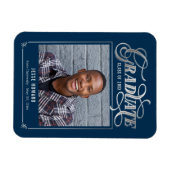 将来輝くの編集可能カラー卒業マグネット マグネット (横)