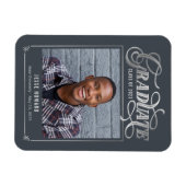 将来輝くの編集可能カラー卒業マグネット マグネット (横)