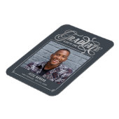 将来輝くの編集可能カラー卒業マグネット マグネット (左側)