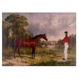 将校の馬を持つ兵士 カッティングボード