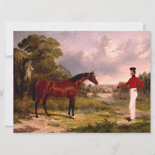 将校の馬を持つ兵士 カード (正面)