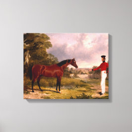 将校の馬を持つ兵士 キャンバスプリント