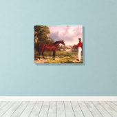 将校の馬を持つ兵士 キャンバスプリント (インサイチュ (ウッドフロア))