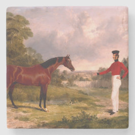 将校の馬を持つ兵士 ストーンコースター