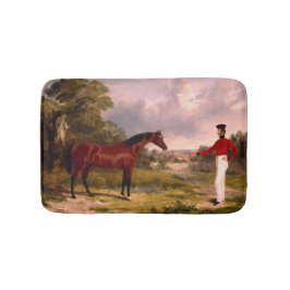 将校の馬を持つ兵士 バスマット