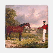 将校の馬を持つ兵士