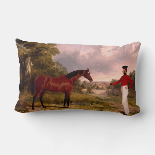 将校の馬を持つ兵士 ランバークッション (裏面)
