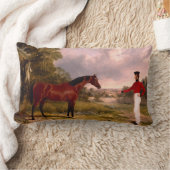 将校の馬を持つ兵士 ランバークッション (ブランケット)