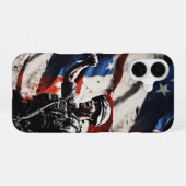 将軍の旗 iPhone 16ケース (裏面横)